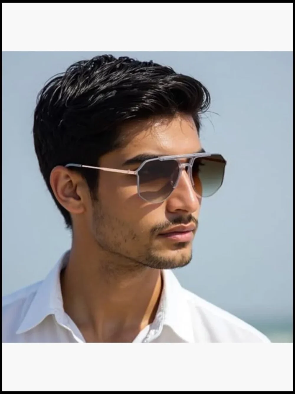 Polarized Aviator Sunglasses Oversized Metal UV400 Flat Top